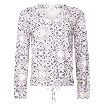Zoso Blouse Tessa Off White Blue