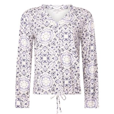 Zoso Blouse Tessa Off White Blue Zoso Blouse Tessa Off White Blue