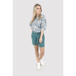 Zoso Blouse Fonda White Green