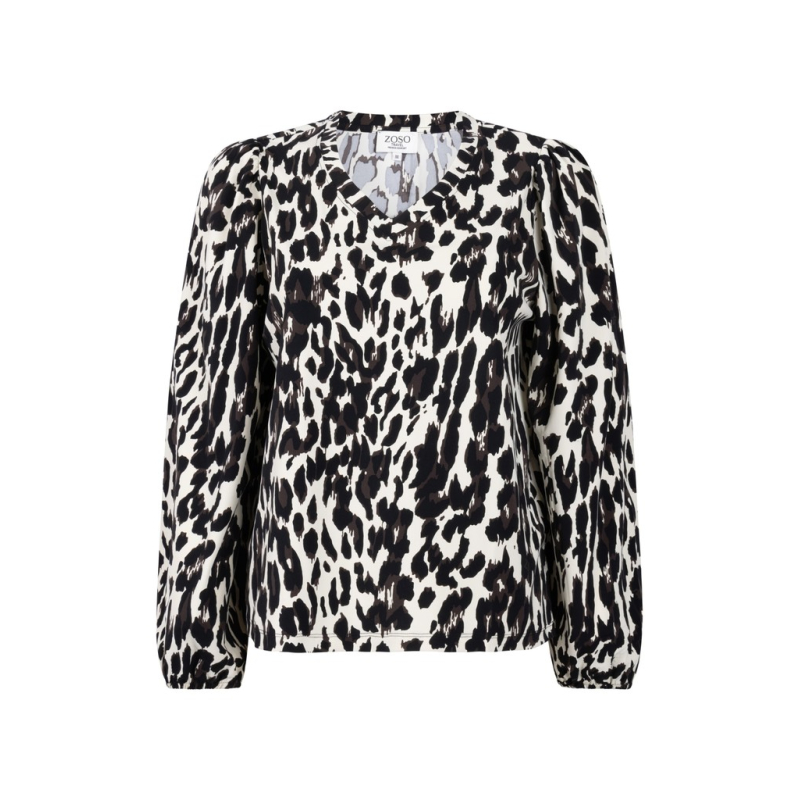 Zoso Blouse Top Nathalie Black Espresso