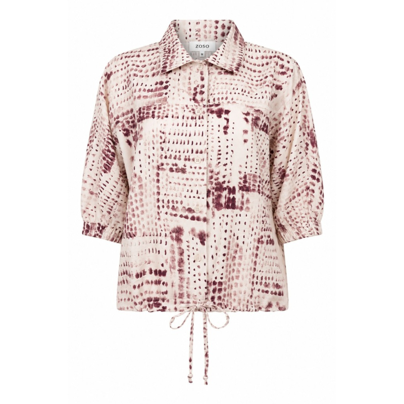 Zoso Blouse Barbara Ivory Bordeaux