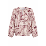 Zoso Blouse Top Naomi Ivory Bordeaux
