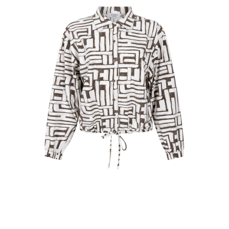 Zoso Blouse Fresca Off White Green