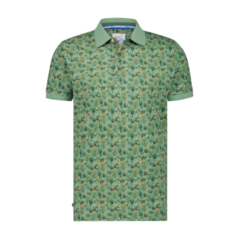 A Fish Named Fred Polo Shirt Cactus Sage Green