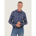 A Fish Named Fred Shirt Crane Sky Night Blue