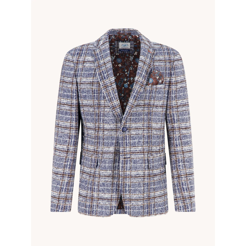 A Fish Named Fred Blazer Fancy Check Jeans Blue