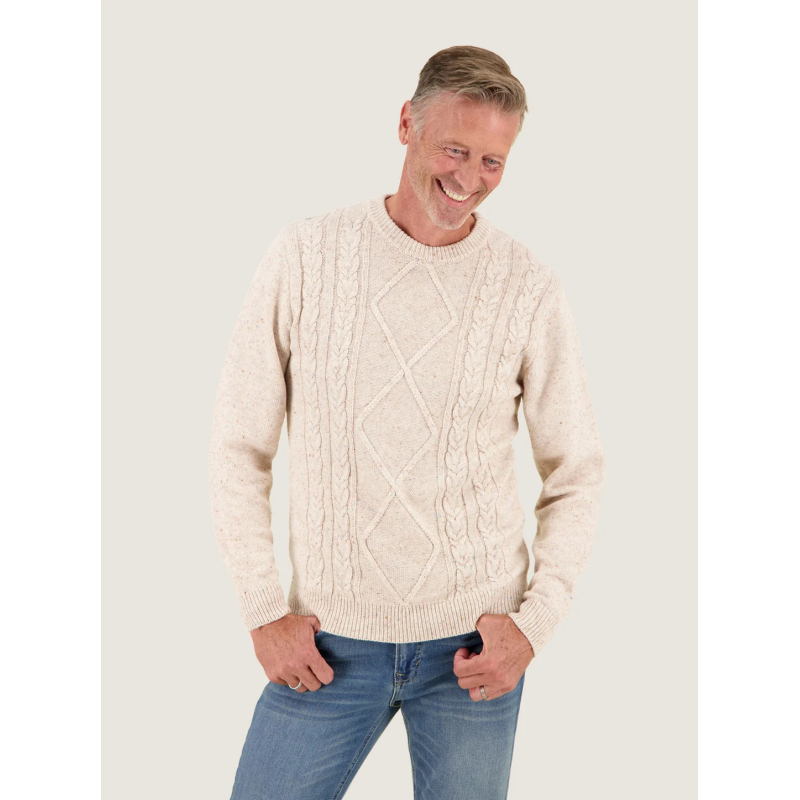 A Fish Named Fred Pullover Cable Off White