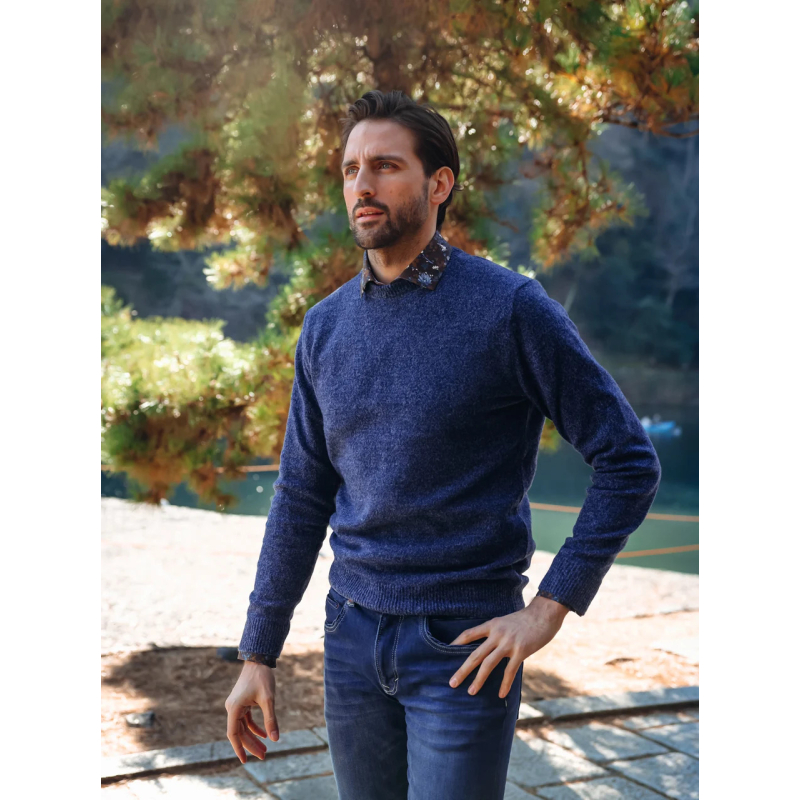 A Fish Named Fred Pullover Classic Navy