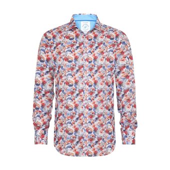 A Fish Named Fred Shirt Flowers Coral