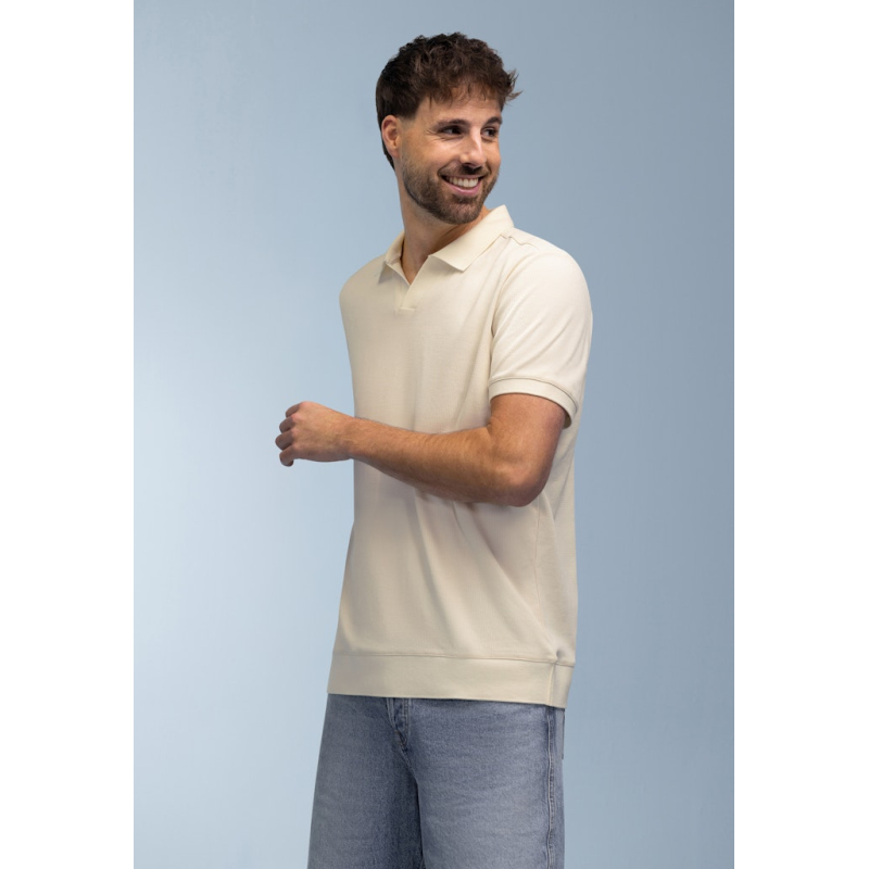 BlueFields Polo Shirt Uni Greige