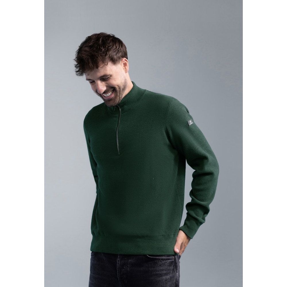 BlueFields Trui Structured Donkergroen
