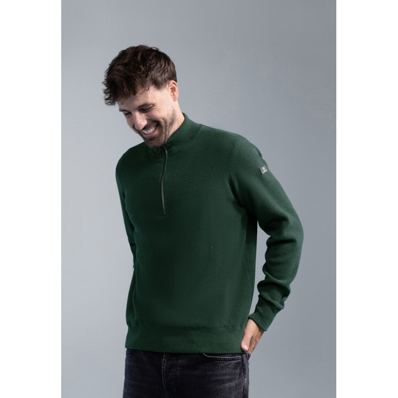 BlueFields Trui Structured Donkergroen