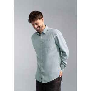 BlueFields Overhemd Grijsblauw Mint Blauw