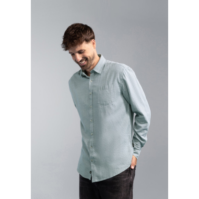 BlueFields Overhemd Grijsblauw Mint Blauw