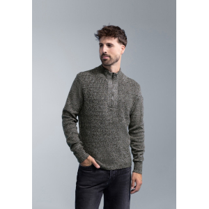 BlueFields Trui Structured Donker Antraciet Wit