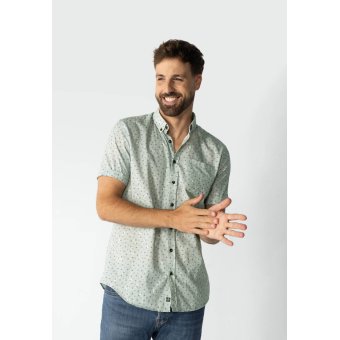 BlueFields Overhemd Wit Mint Blauw
