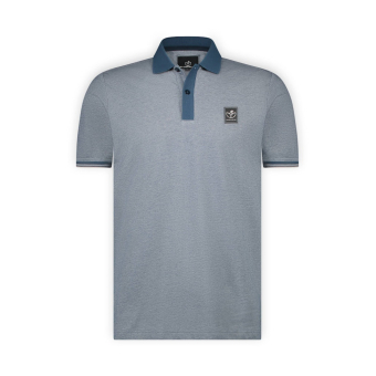 BlueFields Polo Shirt Pique Grijs Blauw