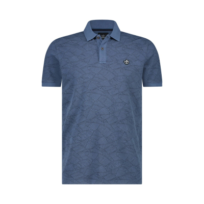 BlueFields Polo Shirt Pique Grijs Blauw BlueFields Polo Shirt Pique Grijs Blauw