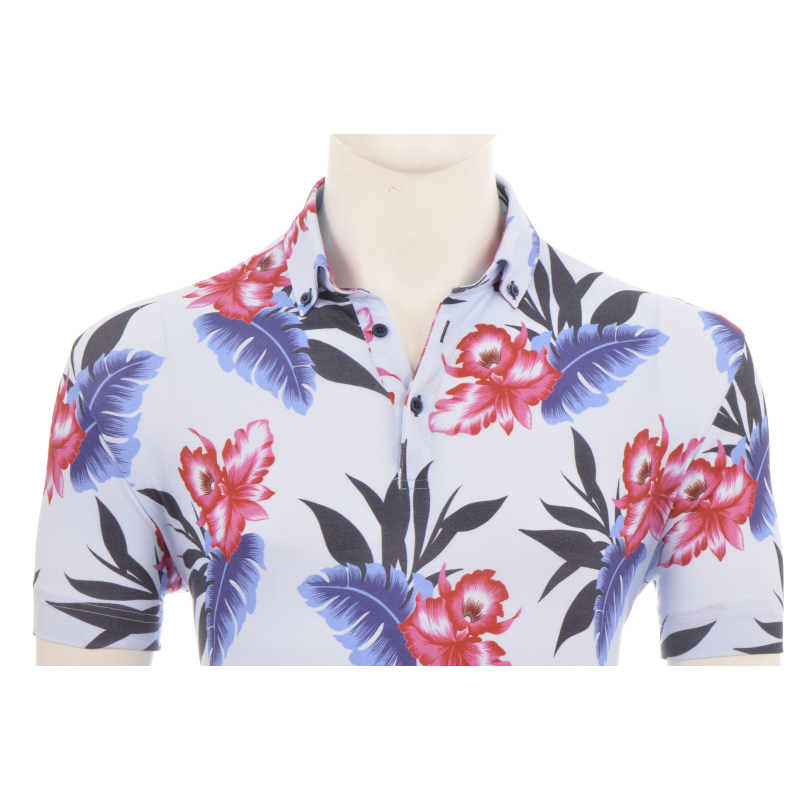 Eden Valley Polo Shirt Flower Blue