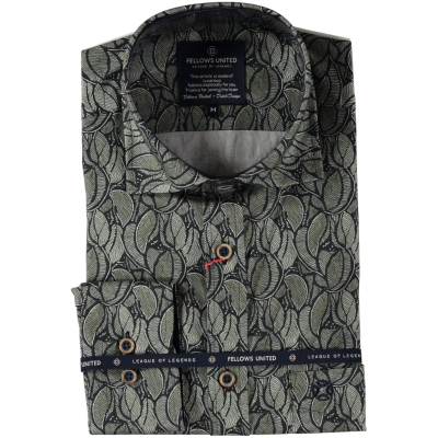 Fellows United Overhemd Leaves Moss Green