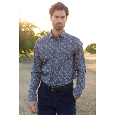 Fellows United Overhemd Circles Mid Blue