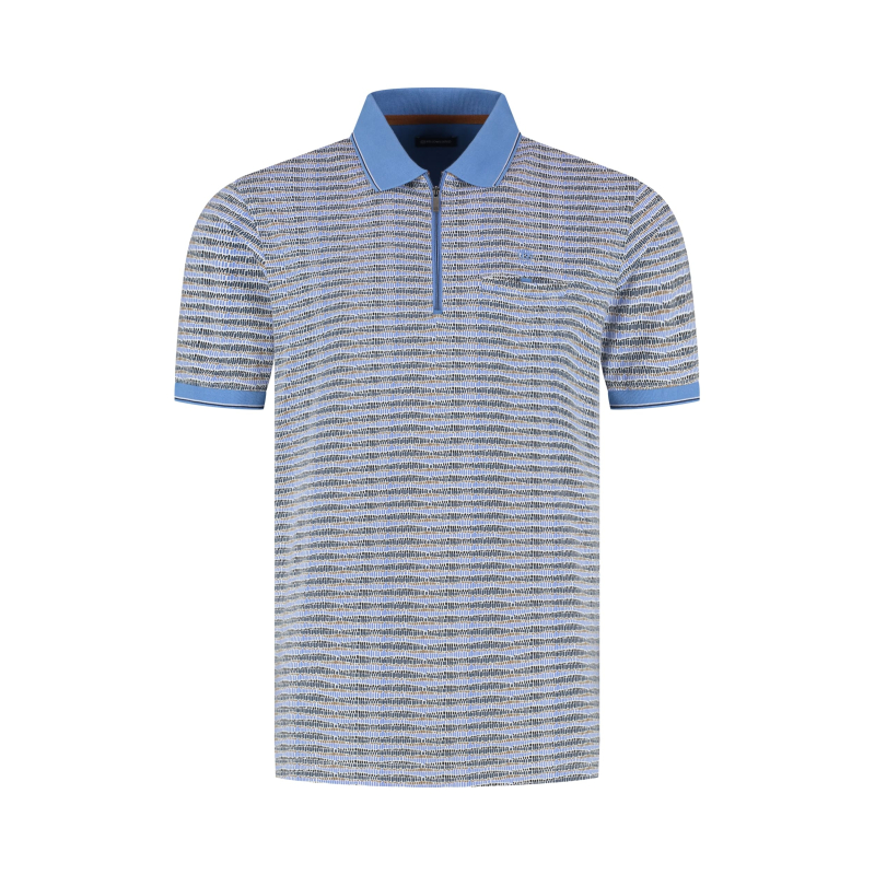 Fellows United Polo Shirt Rotary Mid Blue