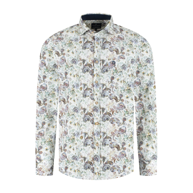 Fellows United Overhemd Paisley Oker