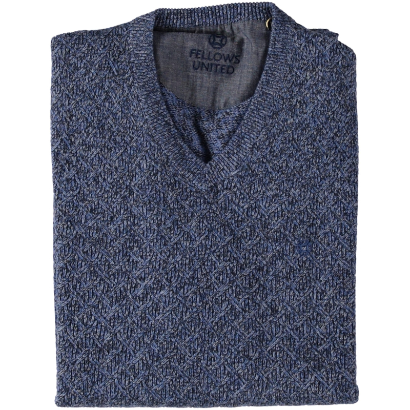 Fellows United Pullover Mid Blue