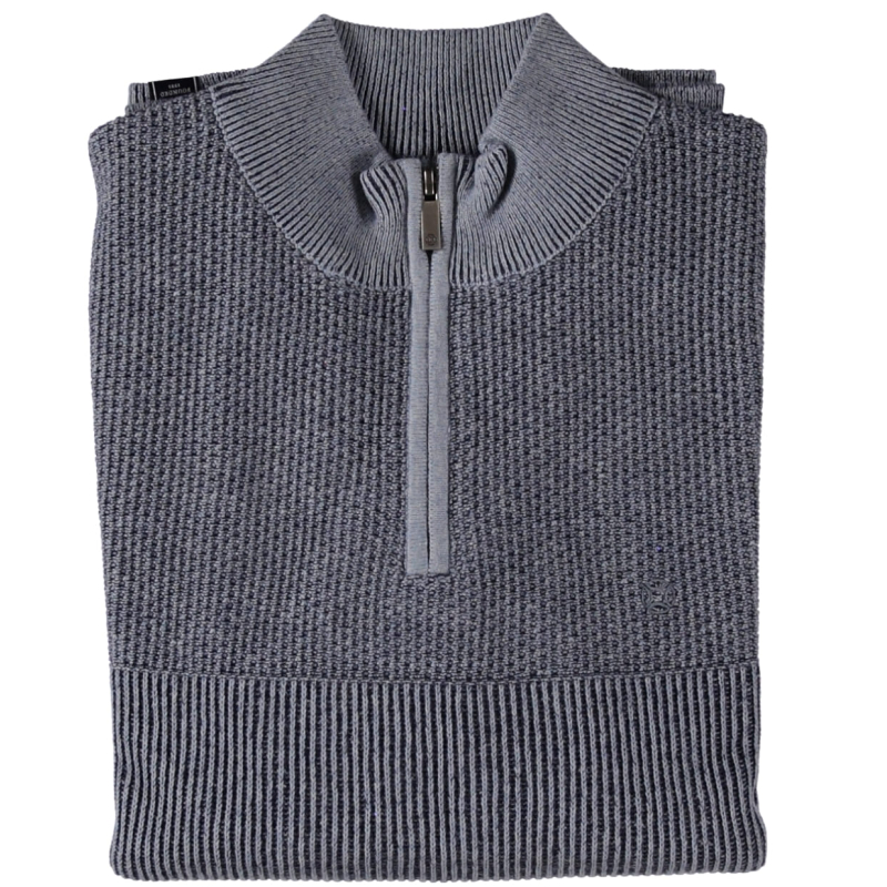 Fellows United Pullover Zip Mid Blue