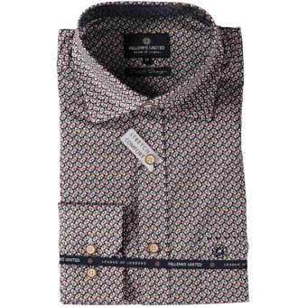 Fellows United Overhemd Oval Bordeaux