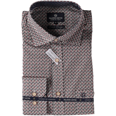 Fellows United Overhemd Oval Bordeaux