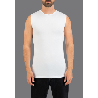 Slater T-Shirt Sleeveless O-neck White
