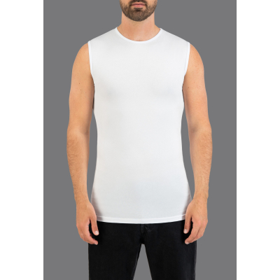 Slater T-Shirt Sleeveless O-neck White