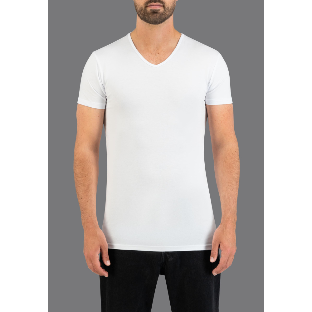 Slater T-Shirt V-Neck White