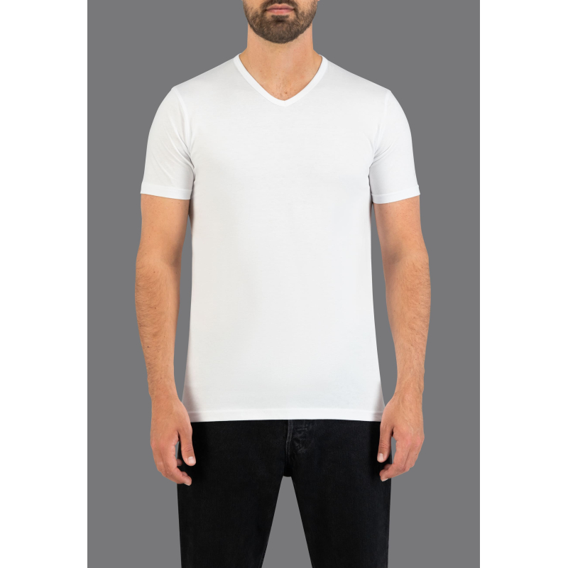 Slater T-Shirt V-Neck White
