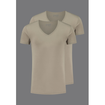 Slater T-Shirt V-Neck Khaki