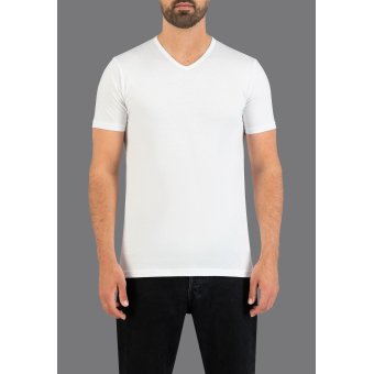 Slater T-Shirt V-Neck White