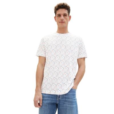 Tom Tailor T-Shirt Sporty Triangle White