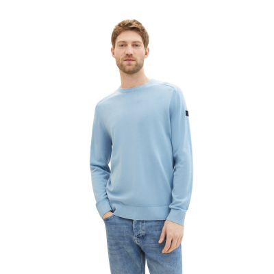 Tom Tailor Pullover Washed Out Middle Blue