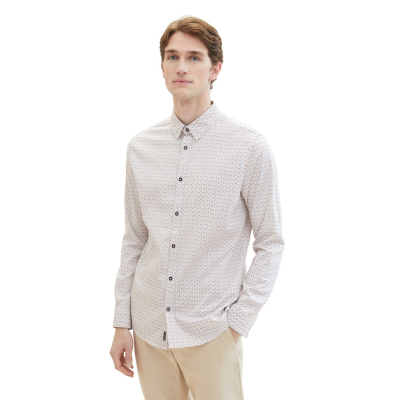 Tom Tailor Shirt Grid White Multi