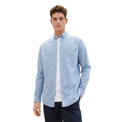 Tom Tailor Overhemd Oxford Sure Blue Chambray