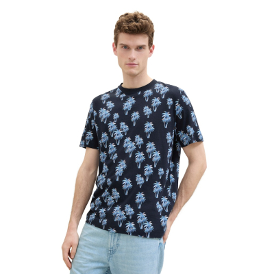 Tom Tailor T-Shirt Palm Tree Navy