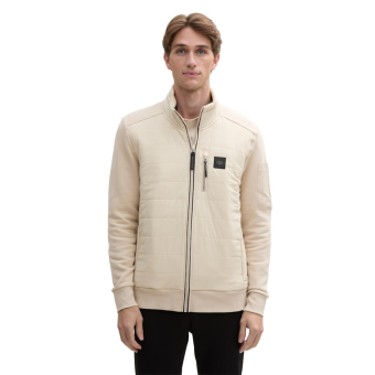 Tom Tailor Sweat Jacket Light Cashew Beige