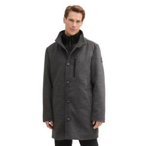 Tom Tailor Jas Herringbone Dark Grey Black