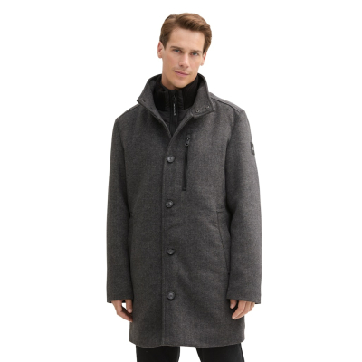 Tom Tailor Jas Herringbone Dark Grey Black Tom Tailor Jas Herringbone Dark Grey Black