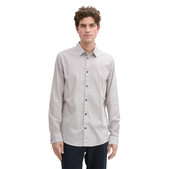 Tom Tailor Shirt Zig Zag Off White