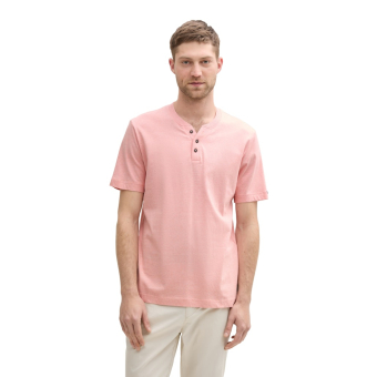 Tom Tailor T-Shirt Henley Hazy Coral