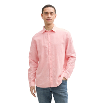 Tom Tailor Shirt Linnen Hazy Coral Rose