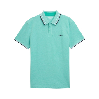 Tom Tailor Polo Shirt Peacock Green White