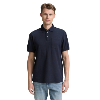 Tom Tailor Polo Shirt Waffle Sky Captain Blue